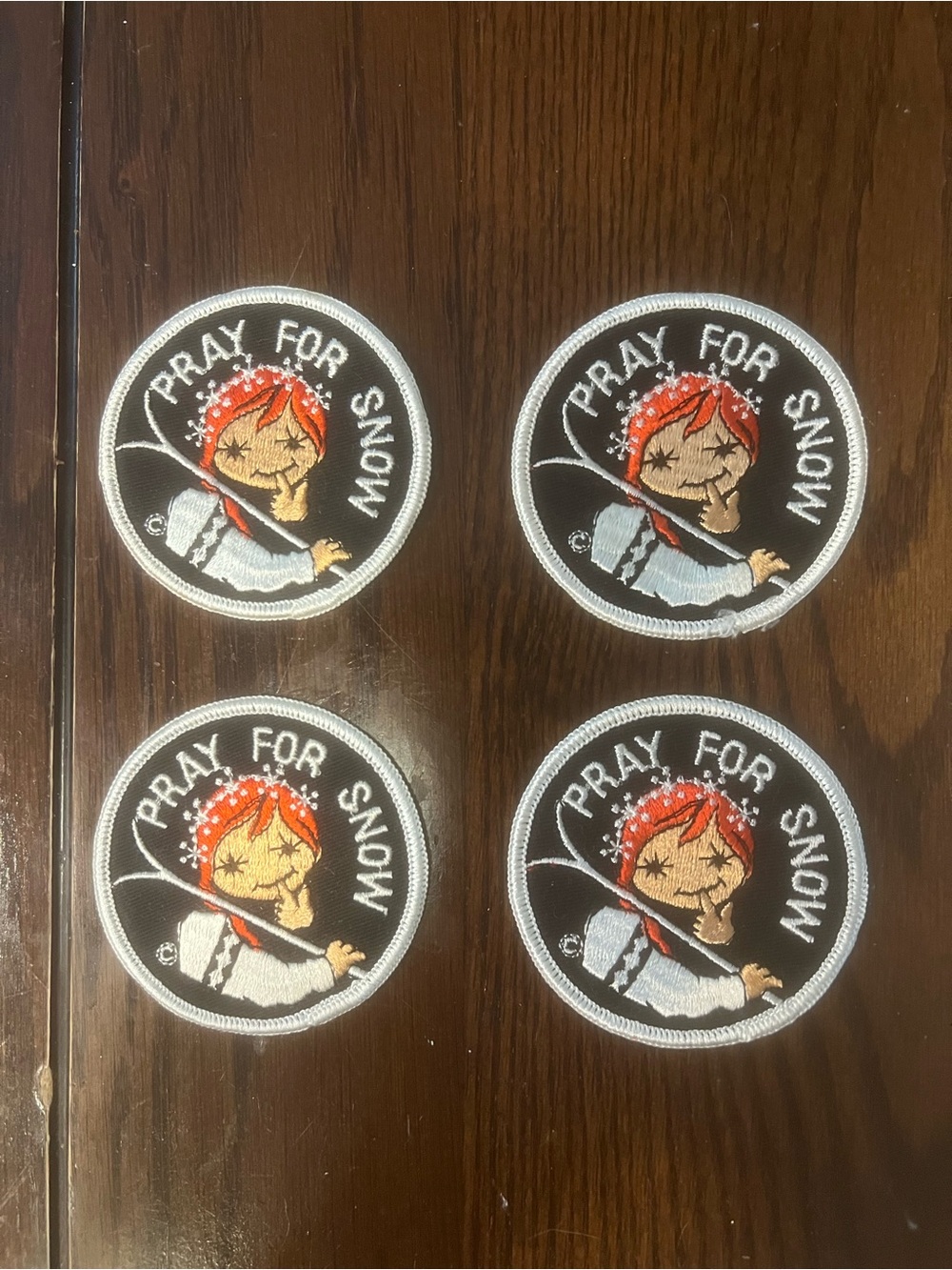 Vintage 1970’s Swiss Maid Quality Emblems Pray For Snow Patch